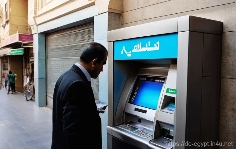 이집트 공항에서 환전하는 방법 - **"A modern traveler, dressed in comfortable, modest casual wear, stands in a brightly lit, bustling...