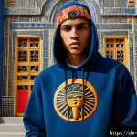 Home 20 이집트의 패션 트렌드와 전통복식 비교 - A contemporary streetwear fashion scene featuring diverse young adults wearing stylish hoodies and c...